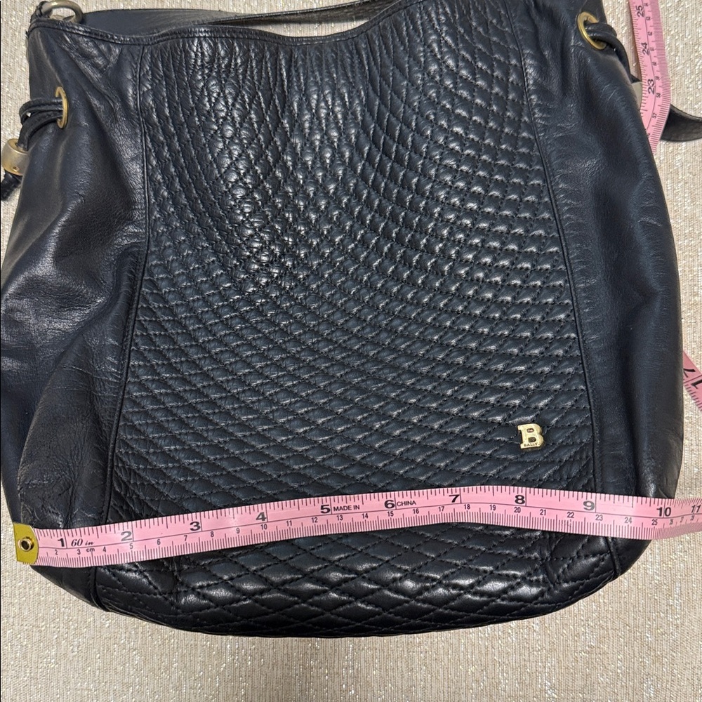 Vintage Bally Black Quilted Leather Shoulder Bag - Picture 13 of 15